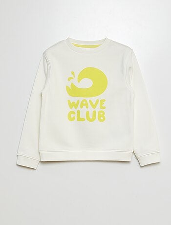 Sudadera estampada con cuello redondo