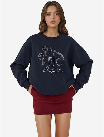 Sudadera estampada con cuello redondo hiccup