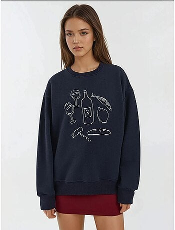 Sudadera estampada con cuello redondo hiccup
