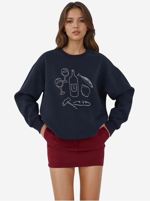 Sudadera estampada con cuello redondo hiccup - Kiabi Sudadera estampada con cuello redondo hiccup - Kiabi