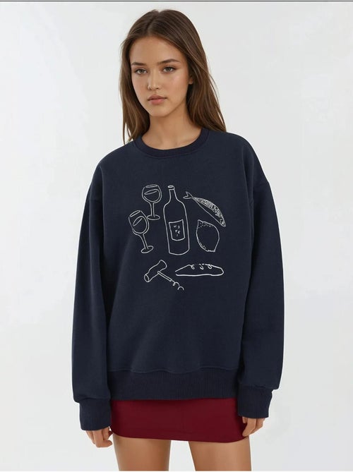 Sudadera estampada con cuello redondo hiccup - Kiabi Sudadera estampada con cuello redondo hiccup - Kiabi