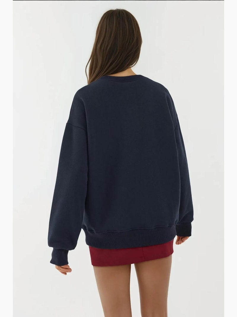 Sudadera estampada con cuello redondo hiccup Azul oscuro - Kiabi