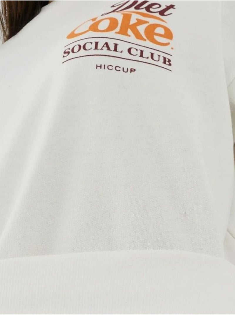 Sudadera estampada con cuello redondo hiccup Blanco roto - Kiabi