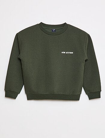 Sudadera estampada con cuello redondo