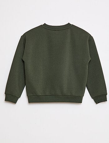 Sudadera estampada con cuello redondo