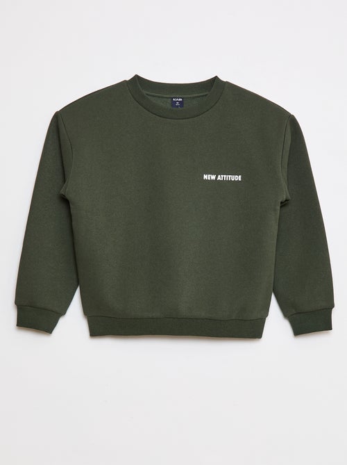 Sudadera estampada con cuello redondo - Kiabi