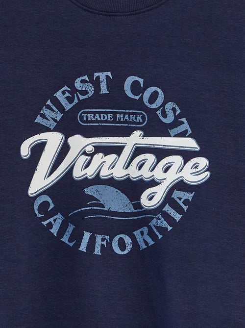 Sudadera estampada con cuello redondo 'Produkt' - Kiabi