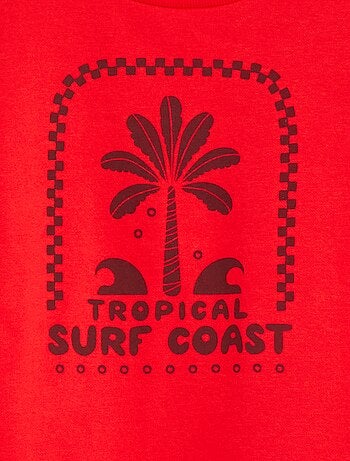 Sudadera estampada con cuello redondo