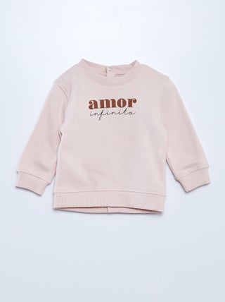 Sudadera estampada con cuello redondo