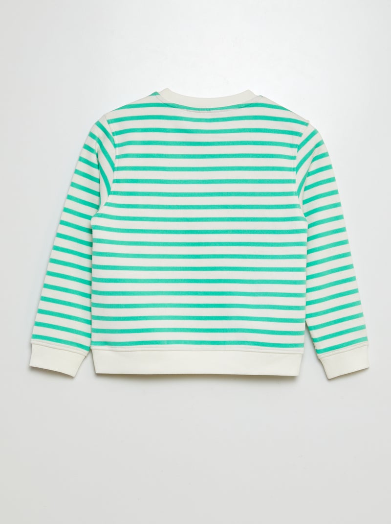 Sudadera estampada con cuello redondo VERDE - Kiabi