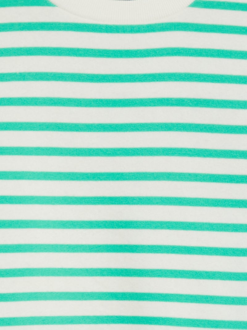 Sudadera estampada con cuello redondo VERDE - Kiabi