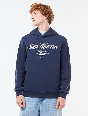 Sudadera estampada fantasía en algodón liso