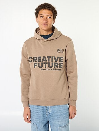 Sudadera estampada con diseño fantasía en algodón liso