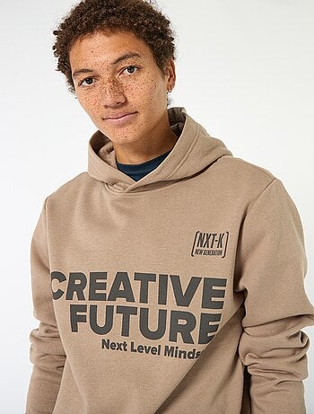 Sudadera estampada con diseño fantasía en algodón liso