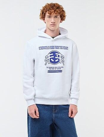 Sudadera estampada fantasía en algodón liso