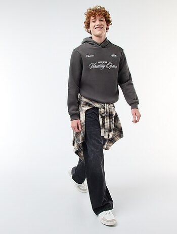 Sudadera estampada fantasía en algodón liso
