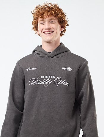 Sudadera estampada fantasía en algodón liso