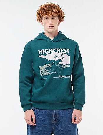 Sudadera estampada fantasía en algodón liso