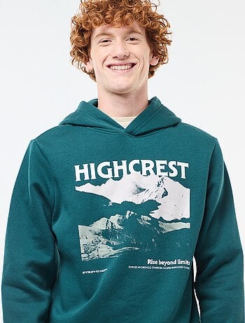 Sudadera estampada fantasía en algodón liso