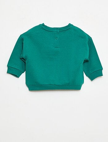 Sudadera estampada fantasía en felpa perchada