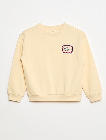 Sudadera estampada con mensaje 'sisters'