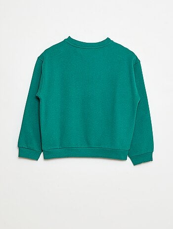 Sudadera estampada con mensaje 'sisters'