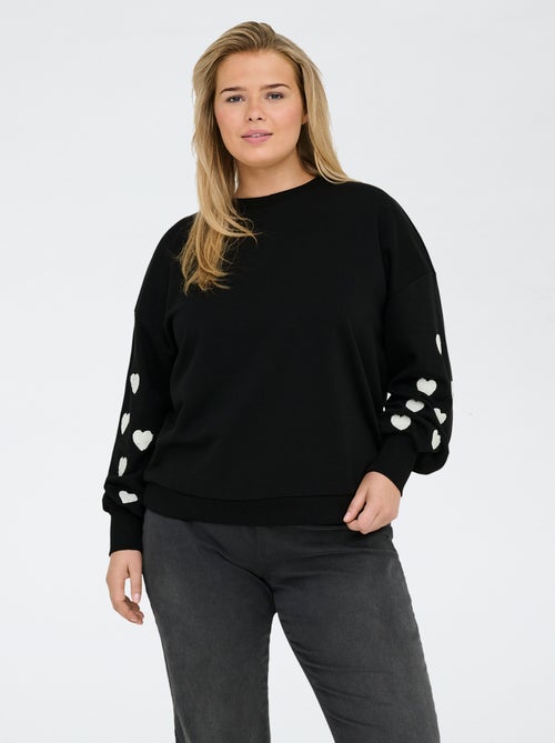 Sudadera estampada 'corazón' 'Only Carmakoma' - Kiabi