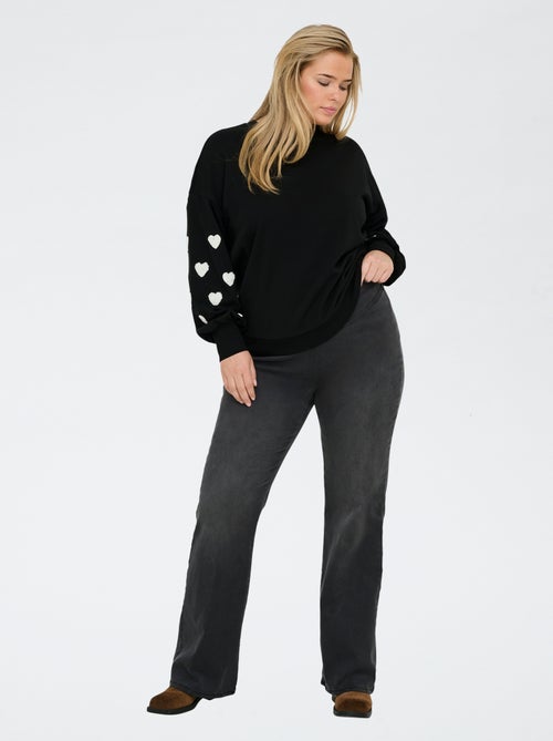 Sudadera estampada 'corazón' 'Only Carmakoma' - Kiabi