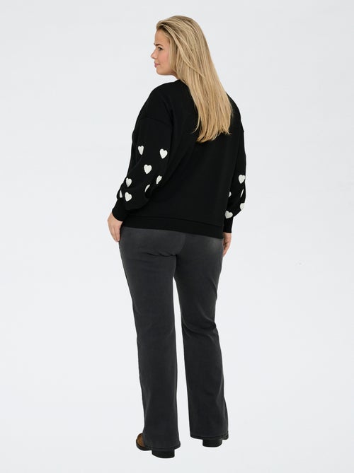 Sudadera estampada 'corazón' 'Only Carmakoma' - Kiabi