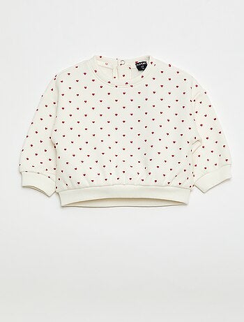 Sudadera estampada cuello redondo