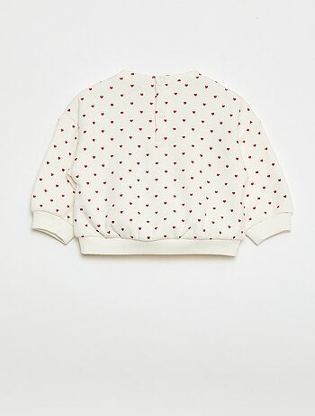 Sudadera estampada cuello redondo