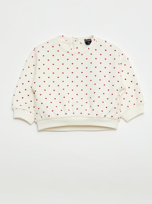 Sudadera estampada cuello redondo - Kiabi