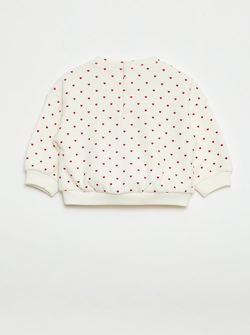 Sudadera estampada cuello redondo - Kiabi