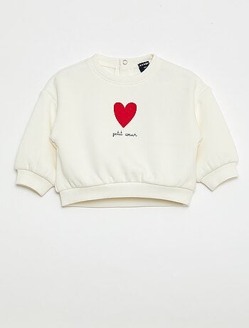 Sudadera estampada cuello redondo