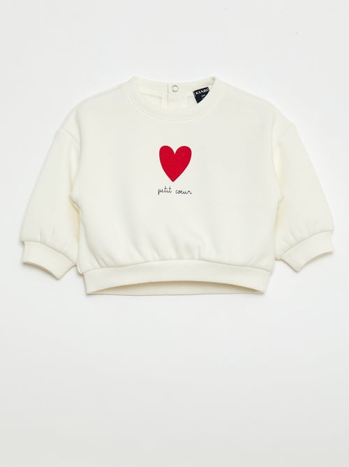 Sudadera estampada cuello redondo - Kiabi