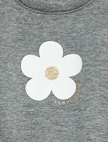 Sudadera estampada cuello redondo