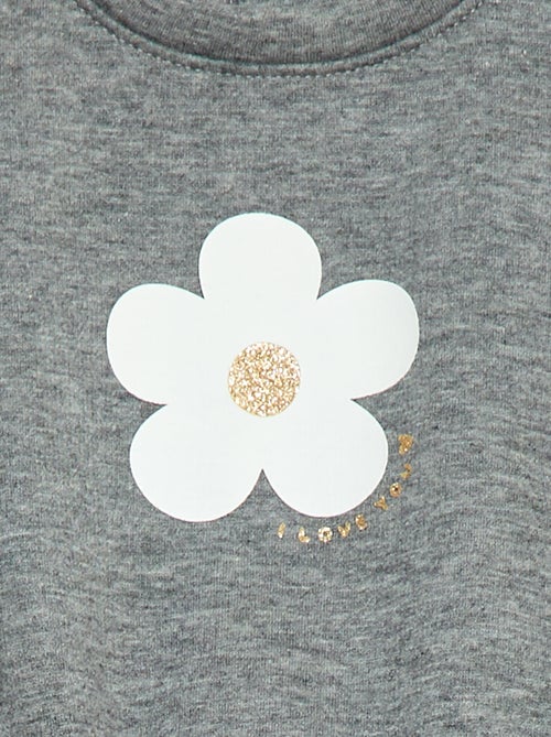 Sudadera estampada cuello redondo - Kiabi