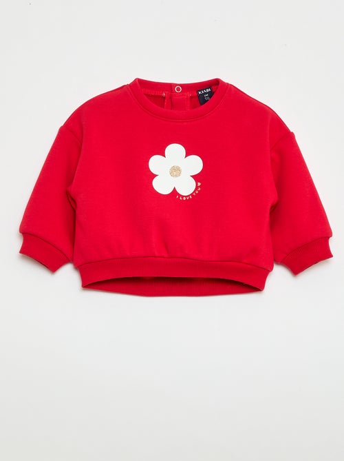 Sudadera estampada cuello redondo - Kiabi
