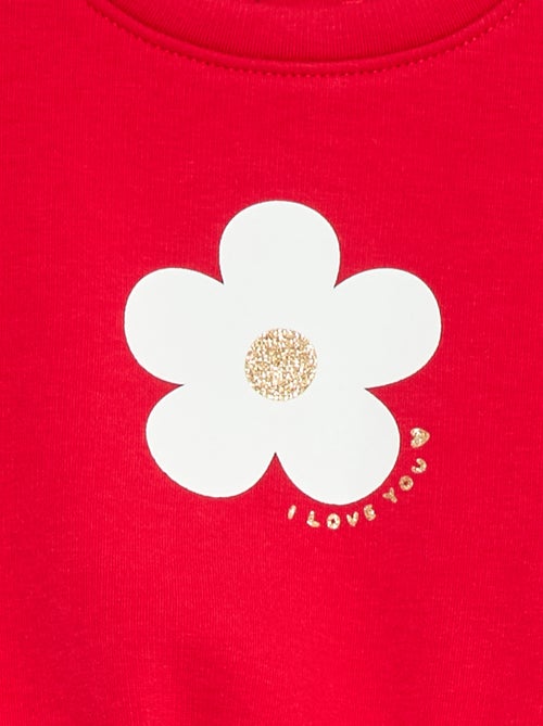 Sudadera estampada cuello redondo - Kiabi