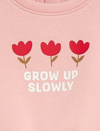 Sudadera estampada cuello redondo