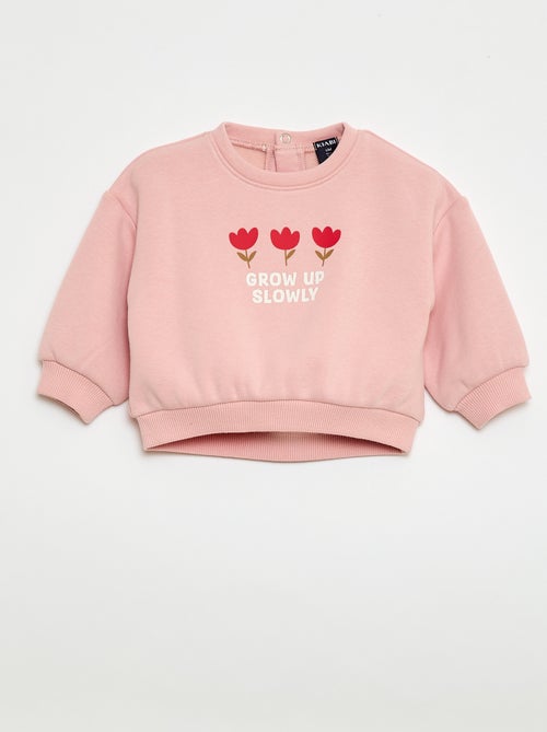 Sudadera estampada cuello redondo - Kiabi