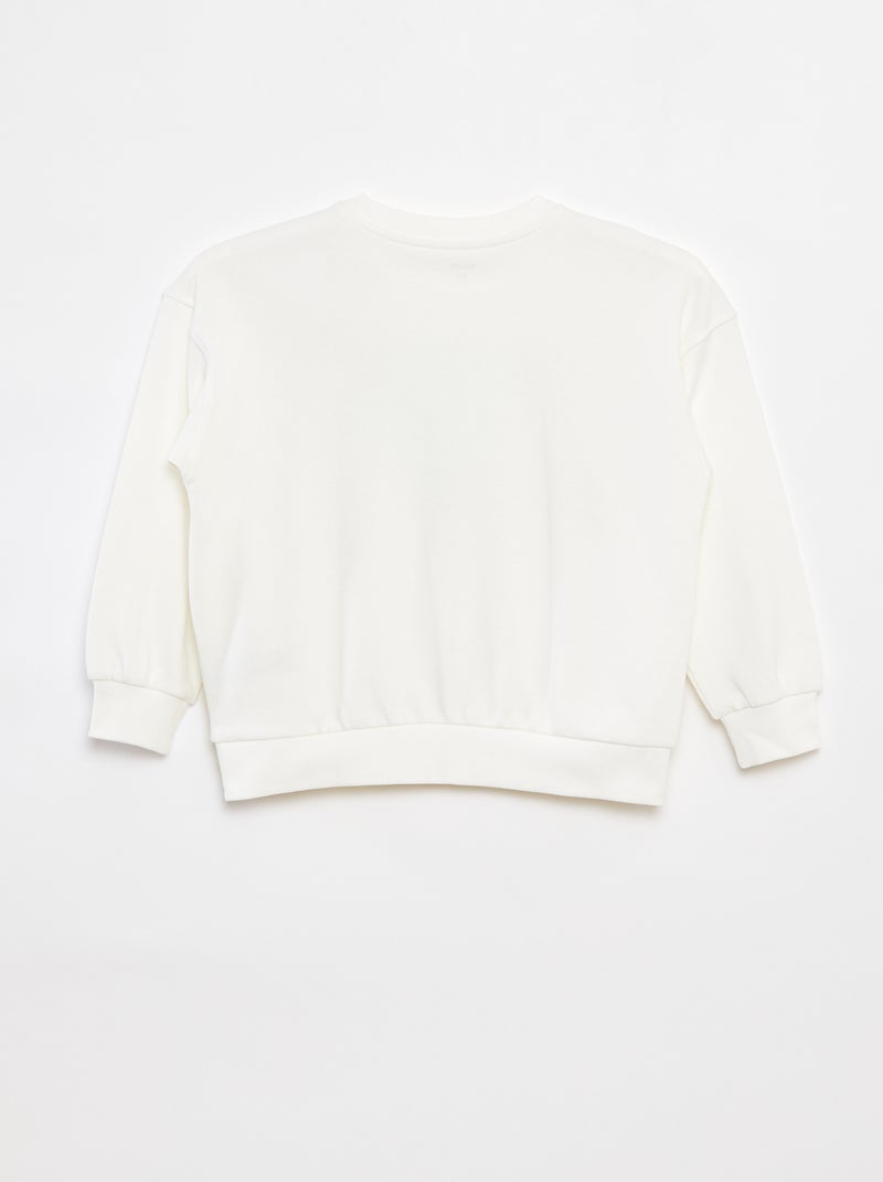 Sudadera estampada de chándal BLANCO - Kiabi