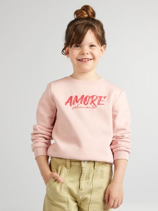 Sudadera estampada de chándal con cuello redondo