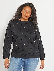 Todos los modelos de sudaderas con cuello redondo para Mujer | Kiabi