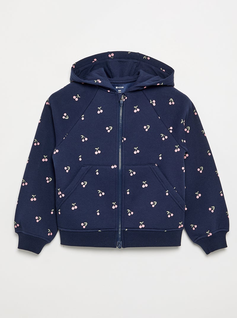 Sudadera estampada de felpa - colección fácil de poner Azul - Kiabi