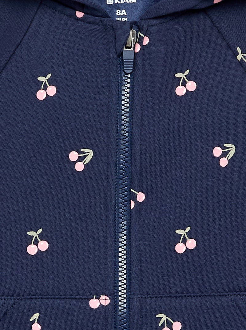 Sudadera estampada de felpa - colección fácil de poner Azul - Kiabi
