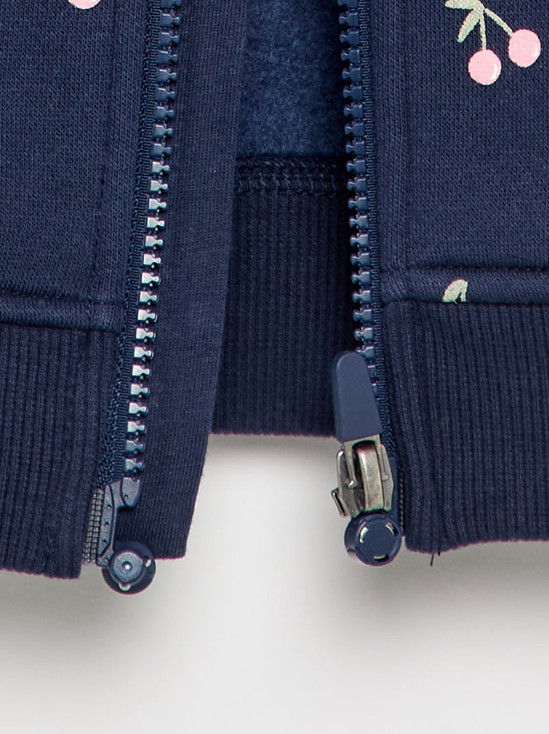 Sudadera estampada de felpa - colección fácil de poner Azul - Kiabi