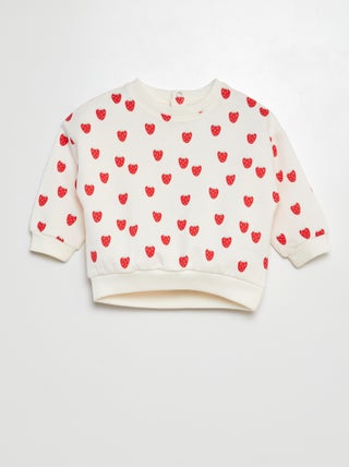 Sudadera estampada de felpa