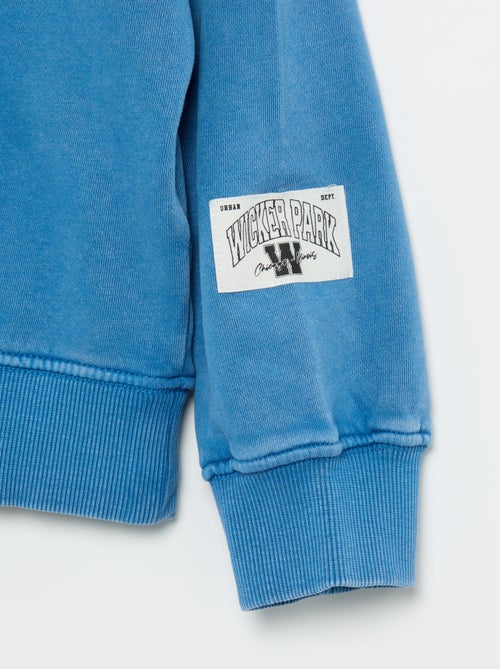 Sudadera estampada de felpa francesa - Kiabi