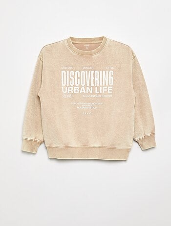 Sudadera estampada de felpa francesa